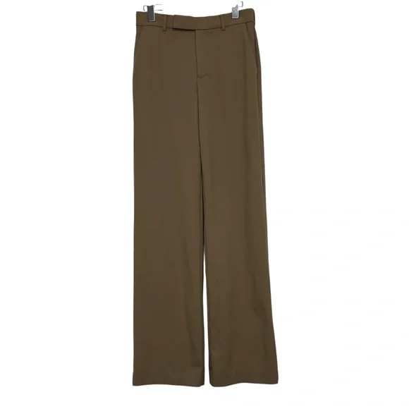 Aritzia Babaton Khaki Agency Pant Wool Trousers High Rise Size 4 - Picture 5 of 11
